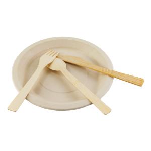 Quality Smooth Surface 100% Bamboo Disposable Wooden Cutlery 100pcs 300pcs wholesale