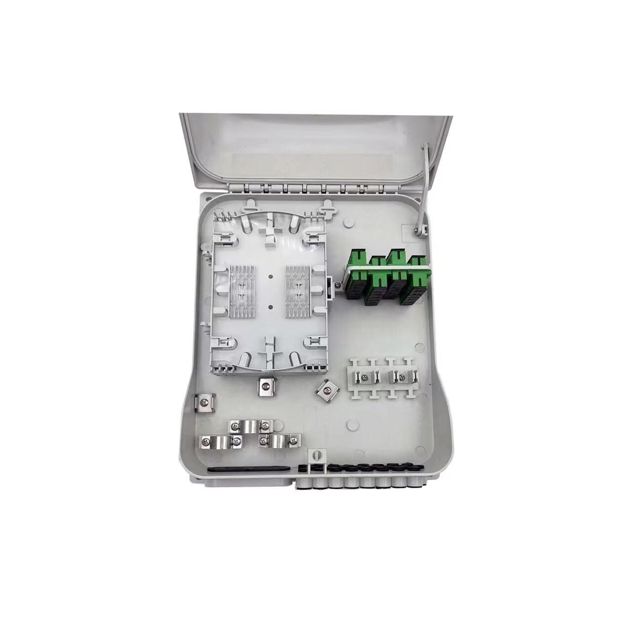 China Outdoor 24 Port SC Fiber Optic Distribution IP65 PC+ ABS Box Manufacturers