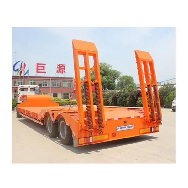 3 Axles 60-80 Ton Lowboy Semi Trailers for Heavy Equipment Carrier Customer's