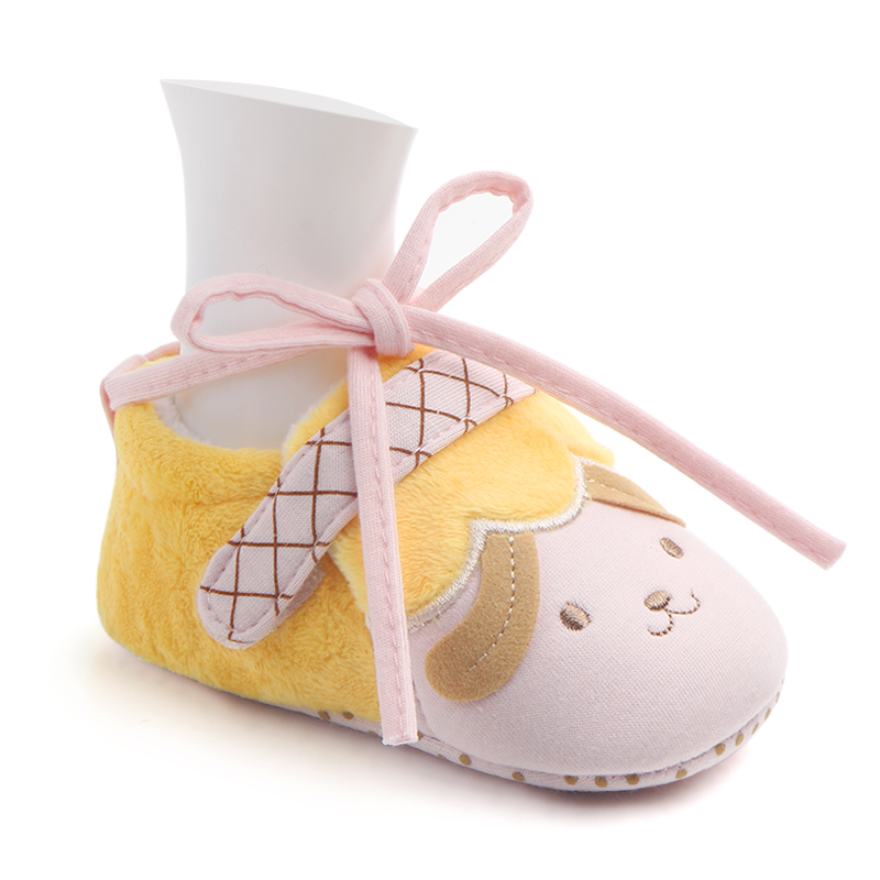 Lovely winter soft cotton animal dog cute first walk infant baby shoes socks