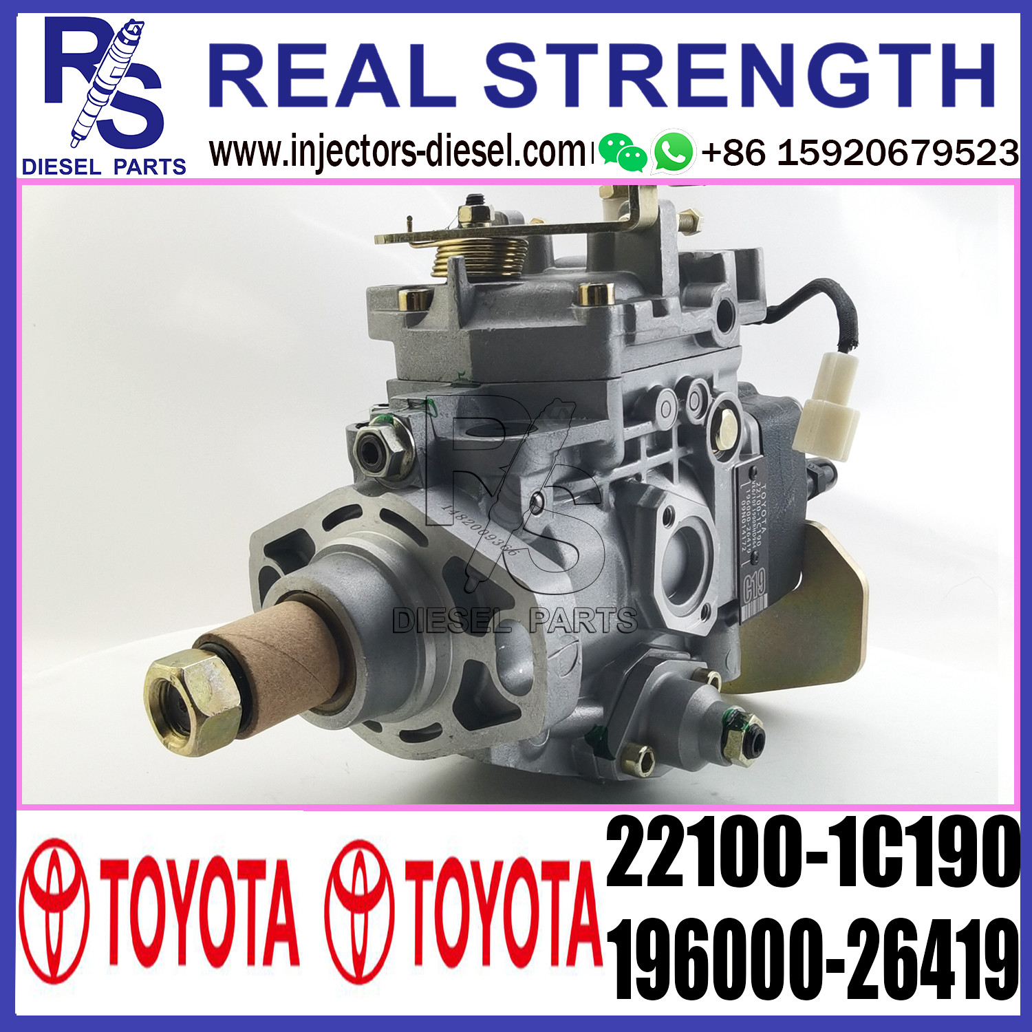 Diesel Fuel Injector Pump assembly 22100-1C190 196000-26419 For TOYOTA