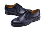 Brown Mens Slip On Leather Sneakers Lace Up Oxford Shoes For Autumn / Spring