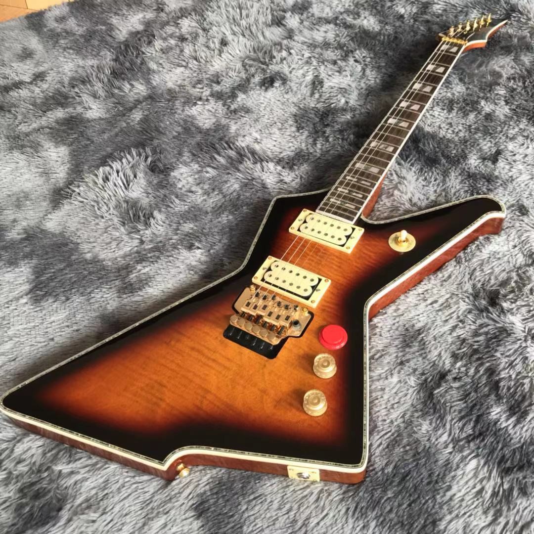 Custom High Gloss Black Destroyer Duplex Tremolo System Electric Guitar in Black or Sunburst