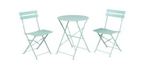 Quality SGS Foldable Outdoor Table 3 Piece Steel Patio Bistro Set wholesale