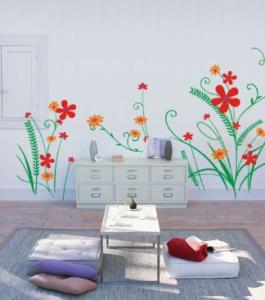 Quality Decorative Designer PVC Creative Flower Wall Sticker F094 wholesale