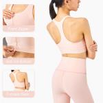 Front Zipper Womens Sports Bra Shockproof High Impact Racerback Tops