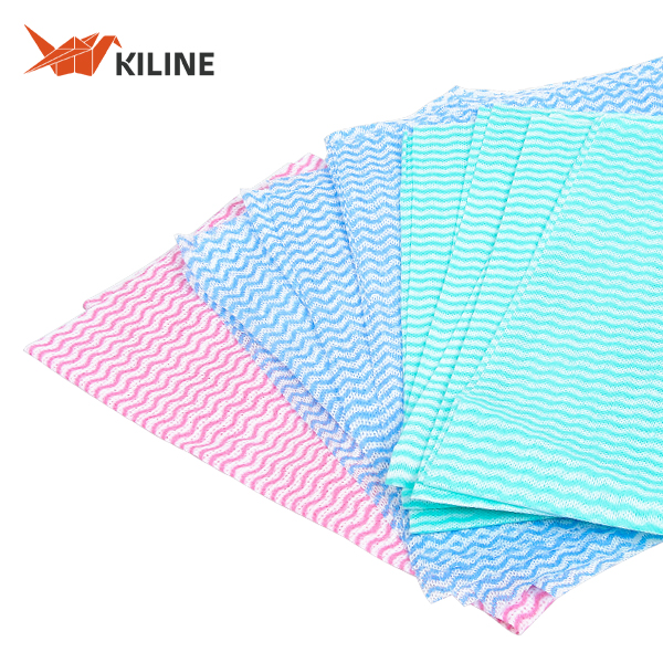 Customizable Reusable Kitchen Towel Roll Color Coded Cleaning Cloths 80gsm