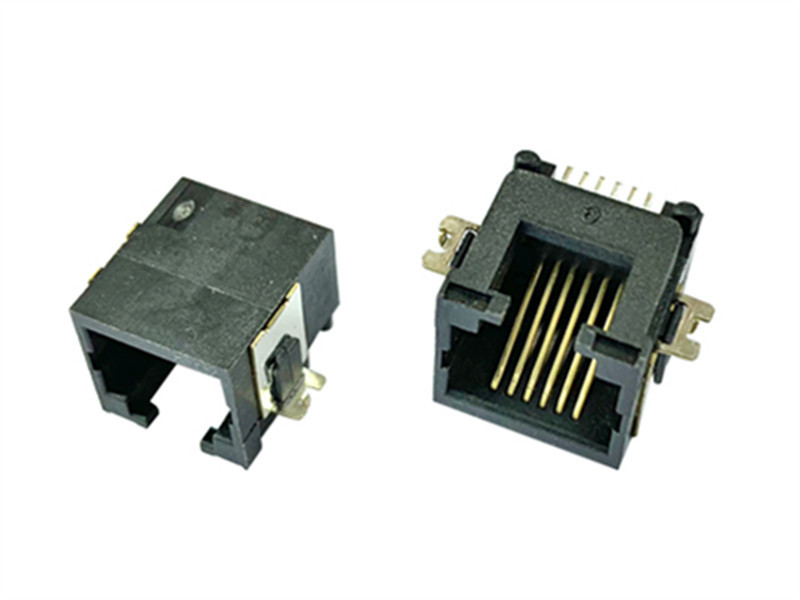 RJ12 Modular Jack,Shielded, SMT， RJ12 Telephone Jack 6P6C, Offset ,HULYN