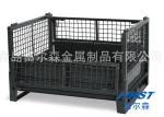 Black Lockable Folding 50*100mm 1500KG Collapsible Metal Cage