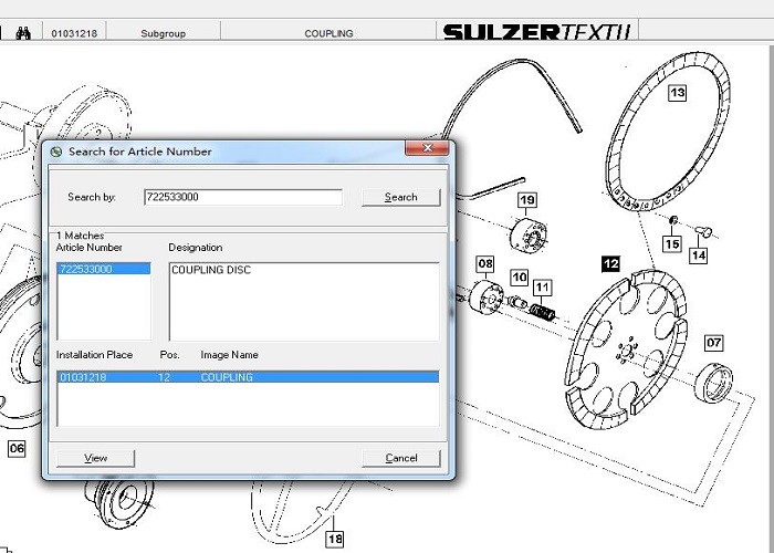 Couping Disc 911803101 Sulzer Loom Spare Parts For Drive And Machine Brake