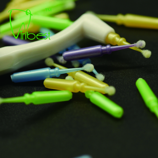 Colorful Dental Micro Applicators PP Handle Nylon Bristle
