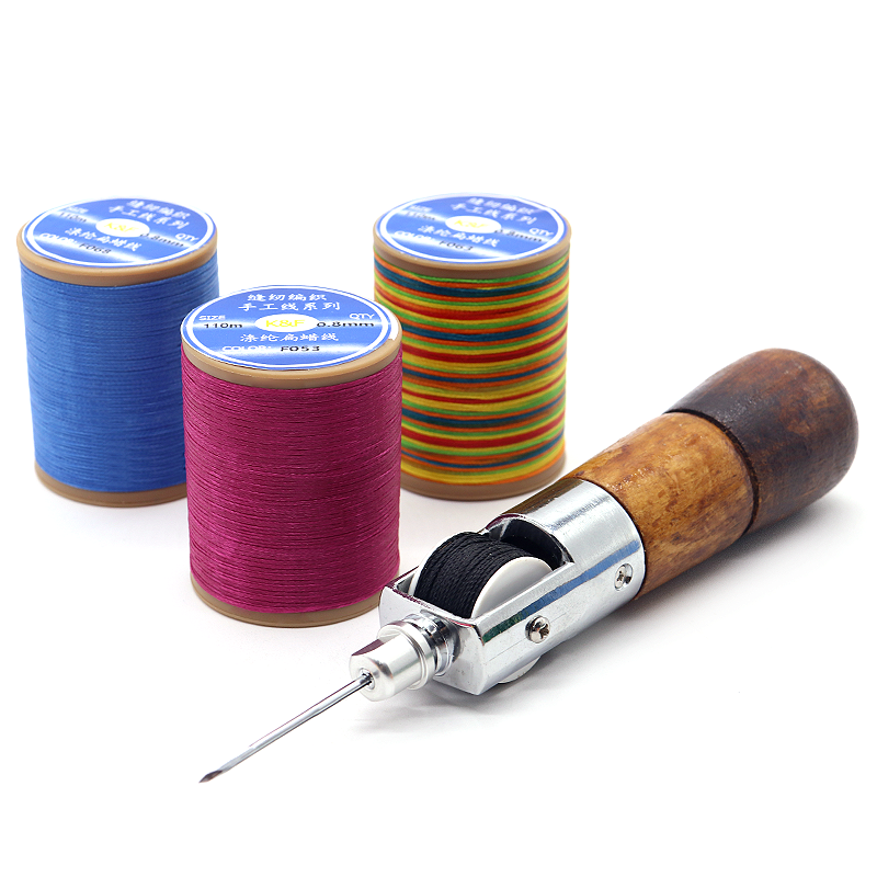 Wax Covered Thread High Tension Polyester Cord for DIY Handicraft Tool Hand Stitching
