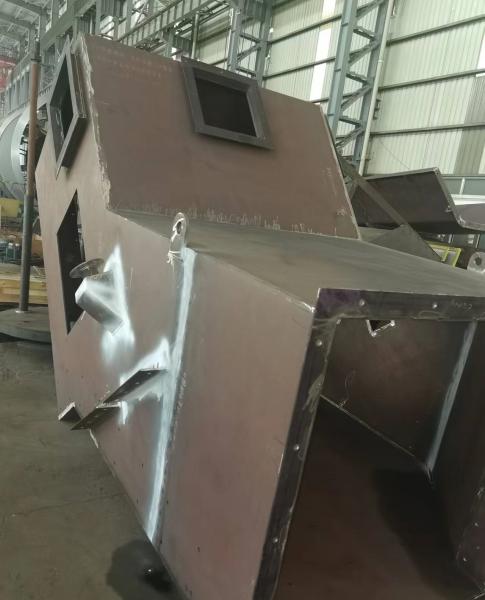 OEM Steel welding fabrication feeding chute equipment on metal processing