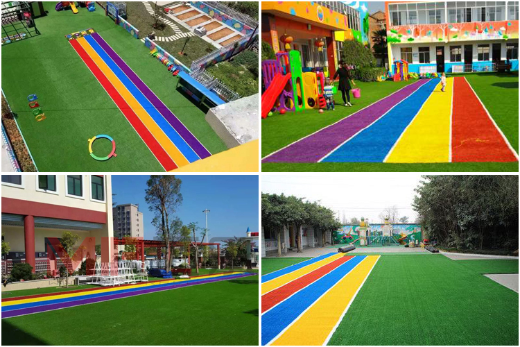Purple Artificial Grass Landscaping For Home Garden