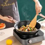 Non Stick Kitchen Wok Pan With Comfortable Wooden Handle