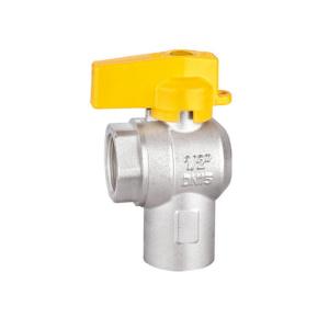 Quality Forged Brass Angle Ball Valve Threaded Washing Machine Angle Valve Nickel Plated wholesale