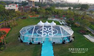 Quality Transparent Aluminum Alloy Frame Large Event Canopy , Outdoor Wedding Party With Roof Lining wholesale