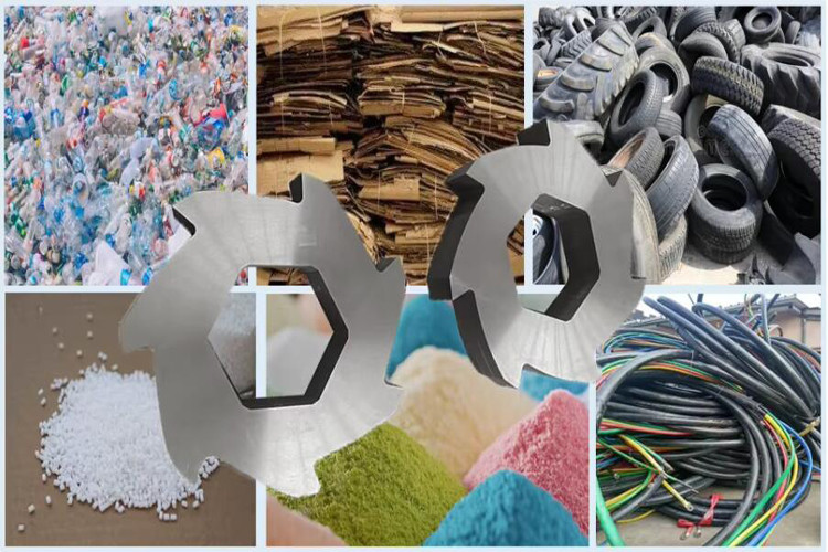D2 Material Single Shaft Shredder Blade For Tyre Recycling