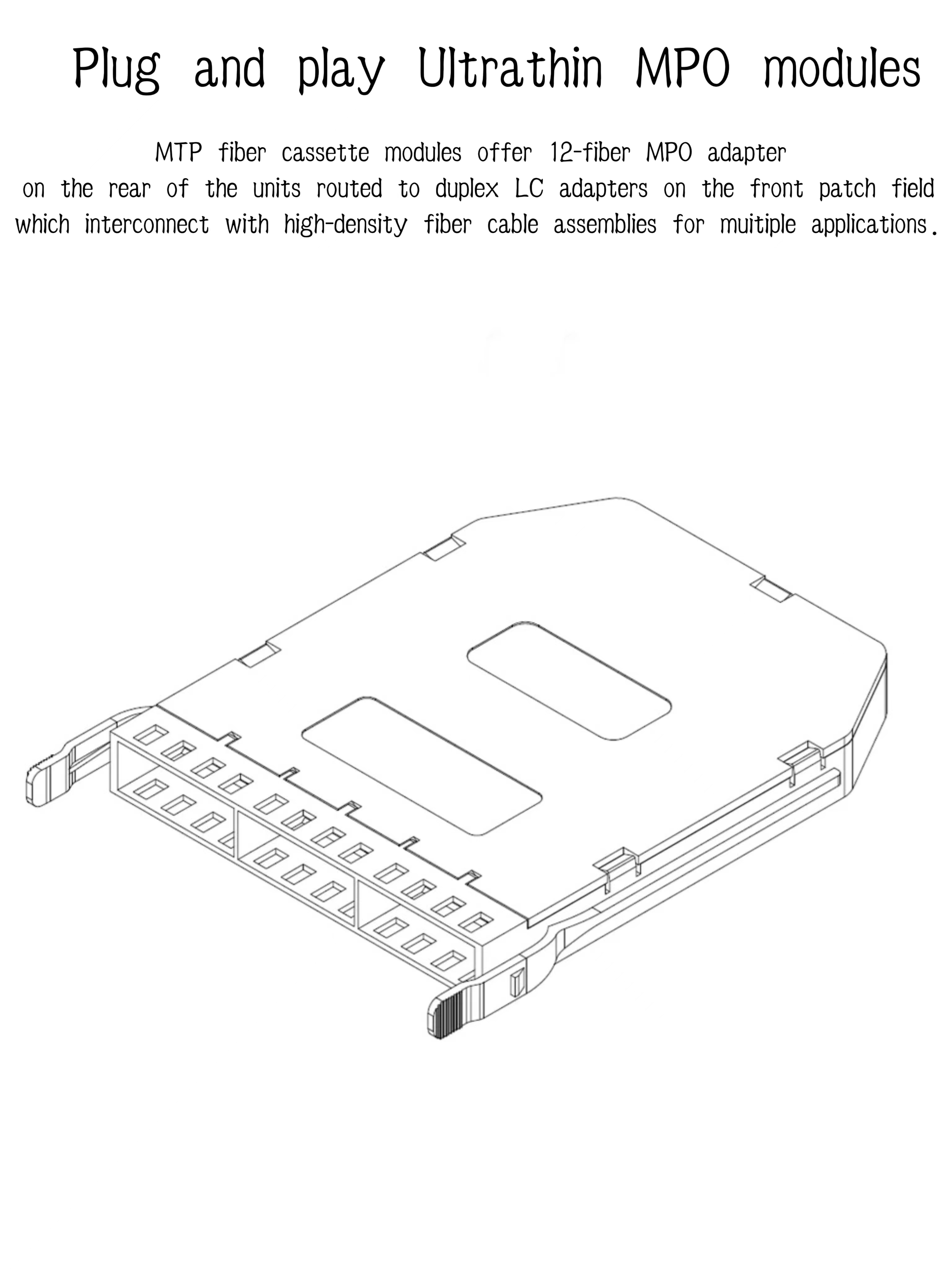 FTTH Fiber 12 Port SM OM3 OM4 LGX LC UPC Single Mode Fiber Cable Box Fiber MPO MTP Modular