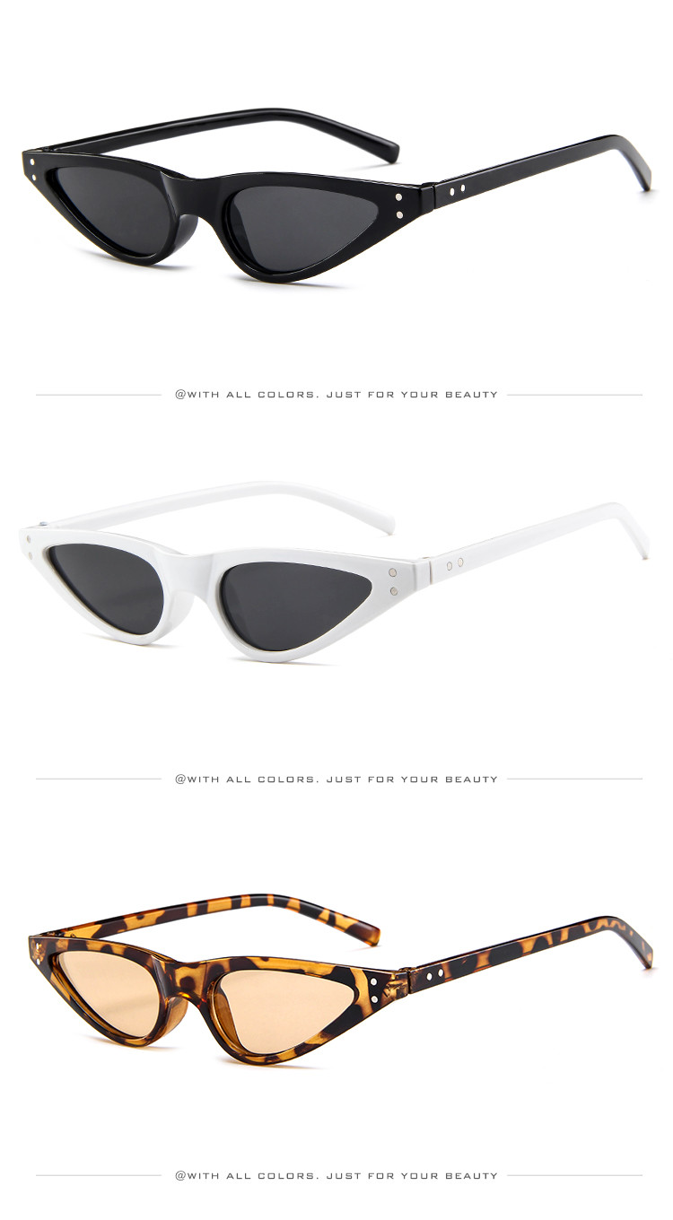 Retro Small Petals Drips Design Small Cat Eye Sunglasses Designer Sunnies Fun Glasses