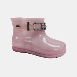 Quality SEDEX Gender Neutral Design Kids Glitter PVC Ankle Rain Boots wholesale