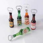 Multifunction Bottle Shape Beer Opener Custom Logo Wall Mount Beer Fridge Magnet