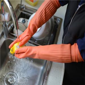Quality Soft Long Sleeve Dishwashing Gloves Oil Proof Excellent Protective Properties wholesale
