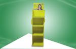 Heavy Duty Floor Standing POS Cardboard Displays With Flyer / Brochure Pockets