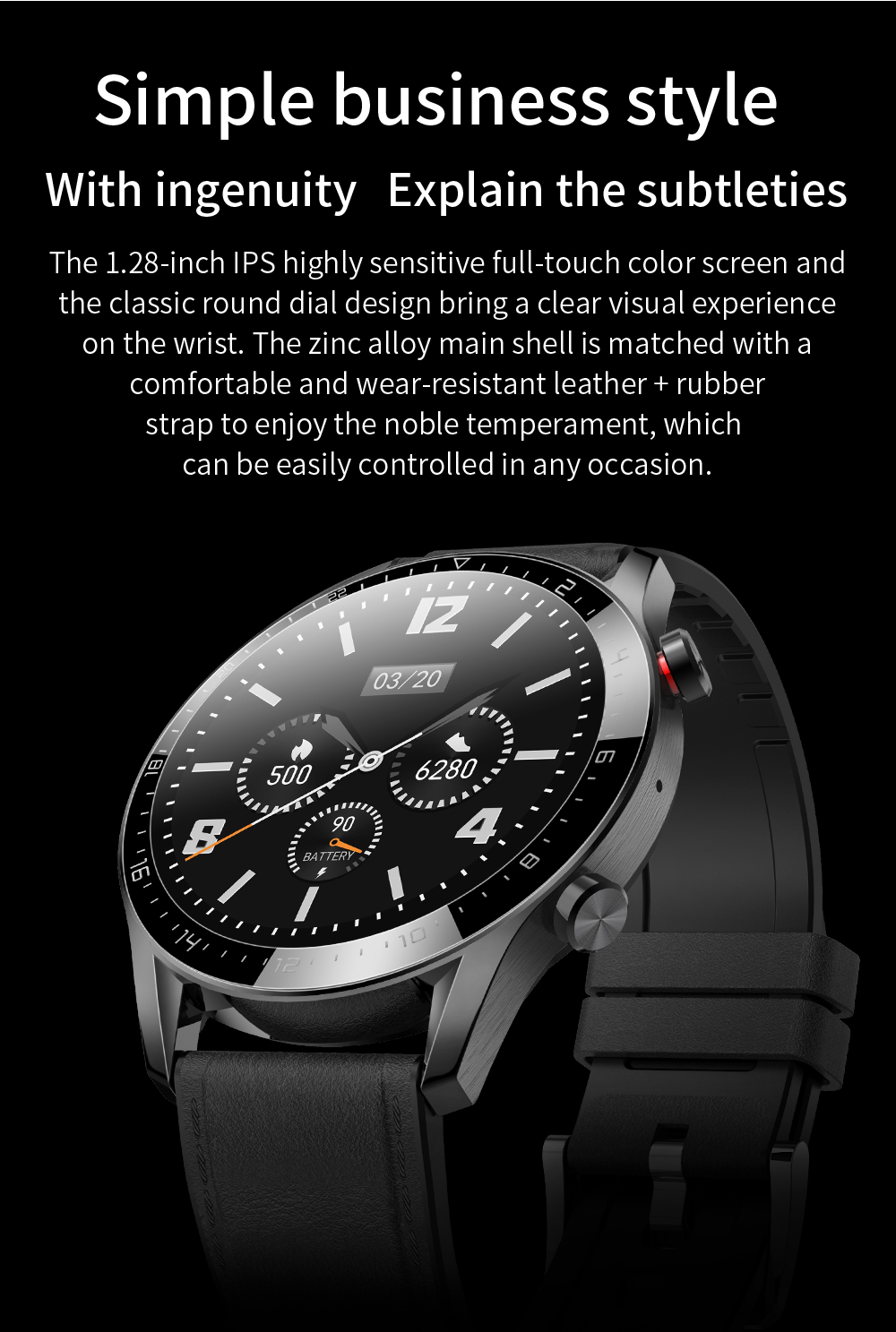 Ip67 Round Shape Smartwatch Bracelet Latest Electronic Blood Pressure Band 200mAH