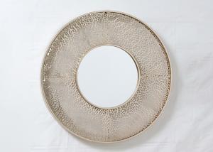 Quality Round Rose Gold Painting Metal Wall Art Mirror wholesale