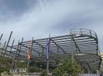 Shopping Mall Corner Arc Z Purlin Building Steel Frame