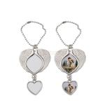 Double Sided Printing Metal Sublimation Car Pendant Car Accessories Love