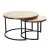 Buy cheap 80*80*75cm Home Room Furniture Luxury Round Wood Top Coffee Table With Metal from wholesalers