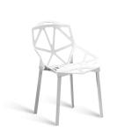 Multi Colored Plastic Dining Chairs , Hollow Plastic Restaurant Chairs
