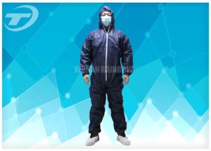 Quality Waterresistance Elastic Cuffs Disposable Coverall Suit PE Coated PP Fabric wholesale