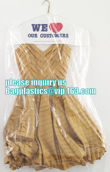 commercial clear pe ldpe poly hotel laundry roll up suit garment packaging dry cleaning cover plastic polythene bag for