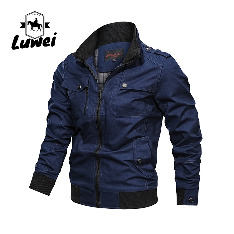 Custom Collar Chaqueta Moto Trench Cagoul Utility Manteau Zipper Male Outerwear Windbreaker Jackets Coats