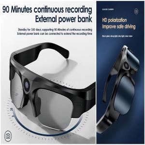Quality Mountaineering 2K Bluetooth Video Sunglasses TR90 Frames Open Ear Music, Phone Calls wholesale