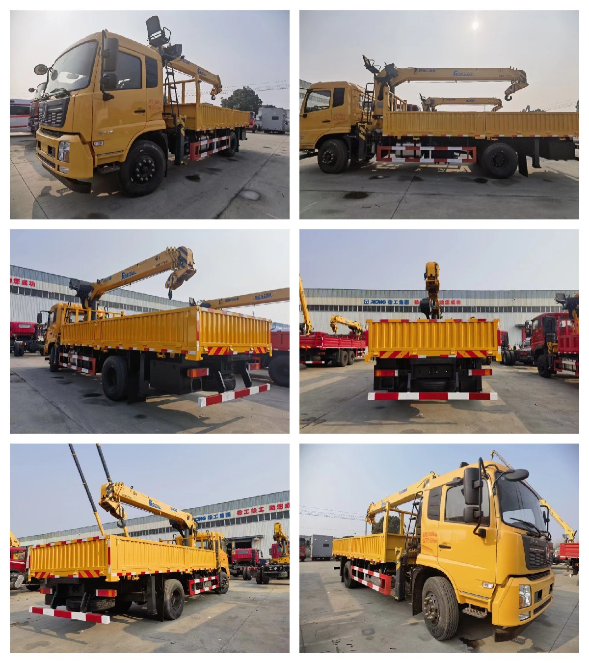 Dongfeng 190hp Engine Truck Mounted Crane 8 Ton Crane Truck For Transportation