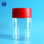 Empty Red Lid Oval 716ML 24OZ Clear Plastic Cans