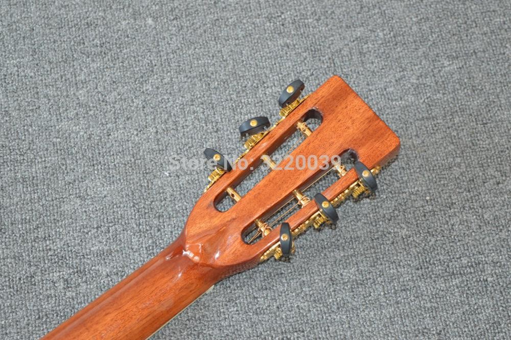 All Solid wood 39 inch 000 acoustic guitar,Ebony fingerboard,Abalone inlays,One piece of neck,Top quality acoust