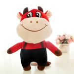 EN71 30cm Skin Friendly Company Zodiac Cow Plush Doll