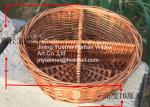 2016 new round shape wicker makeup storage basket 4 partitions