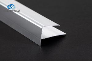 Quality 6463 Aluminum Stair Nosing Edge Trim F Shaped Mill Finished Anodized wholesale