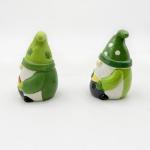 Hand Painted Ceramic Craft Christmas Decorative Santa Claus Salt And Pepper