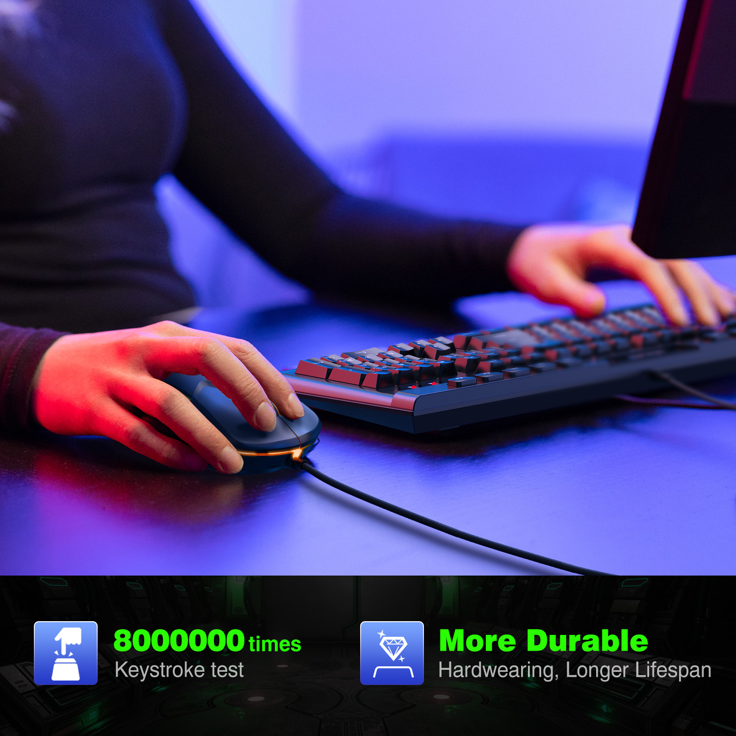 Computer Wired RGB Gaming Keyboard and Mouse Combos LED for Gamer