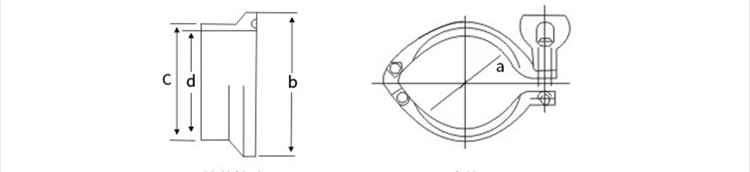 Casting Customized Support OBM 2inch Sanitary Pipe Clamp and Gasket for Tri Clamp Fittings in Stainless Steel 304/316