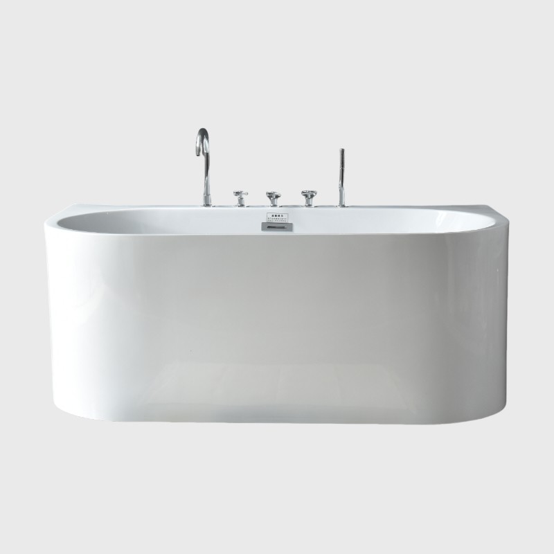 Hydrotherapy Homestay Back To Wall Bathtubs Freestanding Matt White Customized