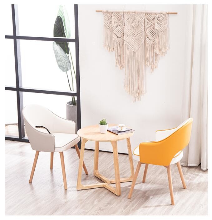 Coffee Dessert Shop 450*550*790MM Wooden Dining Room Chairs