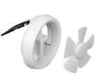 White Plastic Bathroom Wall Mounted Centrifugal Fan in Round Shape for